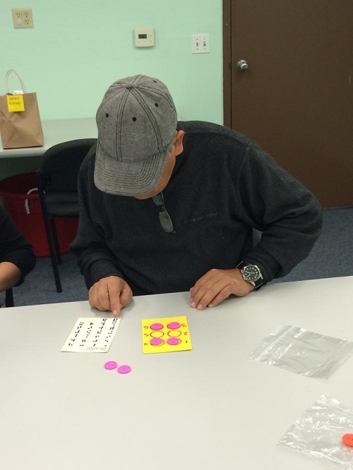 Playing Loteria using Braille